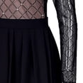 thumbnail image 6 of Women Sexy Mesh Sheer Dress Long Sleeve Turtleneck Rhinestone Sundress, 6 of 7