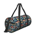 thumbnail image 4 of Sigee Colorful Mushrooms Printed Multi-compartment Sports Gym Bag for Men and Women Large Capacity Travel Bag, Overnight Bag, 4 of 8