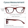 thumbnail image 5 of Cyxus Propionic Acid Reading Glasses 2.0 Blue Light Glasses Anti UV Computer Red Frame, 5 of 8
