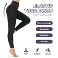 thumbnail image 5 of Hipuroga High Waisted Leggings 25" Soft Lounge Yoga Pants for Women High-Stretch for Workout Running Dark Grey L, 5 of 6