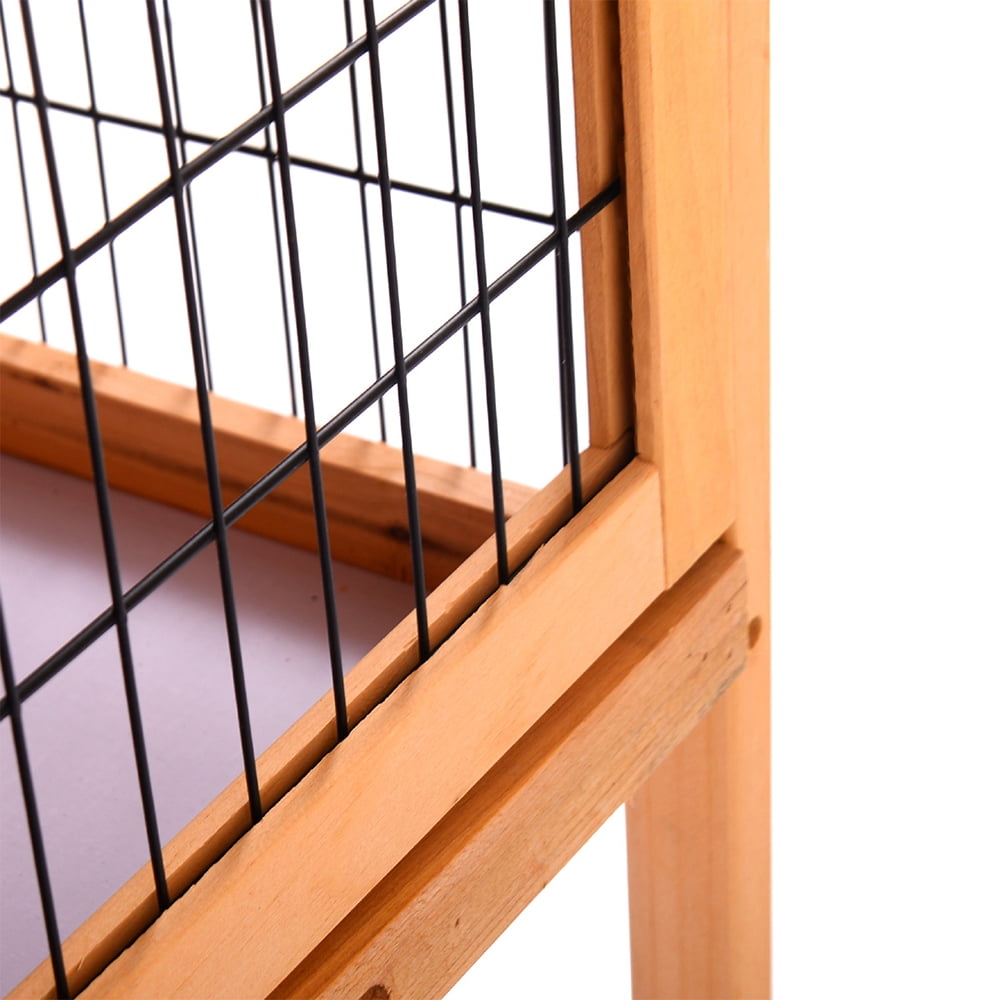 Lowestbest 36" Wooden Rabbit Bunny Pet Cage, Wooden Chicken Coop with Nesting Box, Wood Color Lowestbest 36" Wooden Rabbit Bunny Pet Cage, Wooden Chicken Coop with Nesting Box, Wood Color