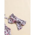 thumbnail image 6 of Gupgi Baby Girl 2Pcs Summer Outfits Sleeveless Tie Strap Fruit/Floral Print Romper with Headband Set, 6 of 9