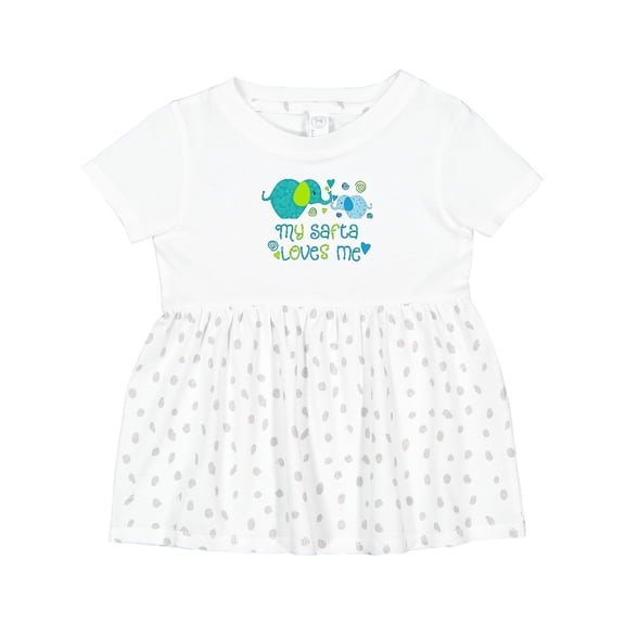 Inktastic My Safta Loves Me Cute Elephants Girls Baby Dress