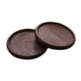 thumbnail image 2 of Gerich Wooden Coaster Cups Placemat Black Walnut Wood Coaster Round Square 8.8*8.8cm, 2 of 6