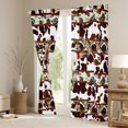 thumbnail image 3 of Castle Fairy Boys Girls Western Bull Skull Black Out Curtains,Cow Print Curtains Pack of 2 (42x63 Each),Bohemian Tribal Aztec Bedroom Curtains,Lightweight Room Decor, 3 of 6