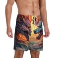 thumbnail image 2 of Fotbe Colorful Wave Dragon Head Pantalones Cortos de Pijama para Hombre, Ropa de Dormir, Pantalones de Pijama Cortos para Hombre-4X-Large, 2 of 6
