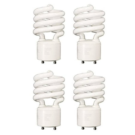 Light Bulb Twist Lock Gu24 4 Pcs 18 Watt GU24 Twist-N-Lock Base CFL Light Bulb (75-Watt Incandescent Equivalent), Cool White 4100K ()