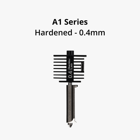 Bambu Lab 3D Printer Spare Parts Hotend with hardened steel nozzle-0.4 mm (FAH019)