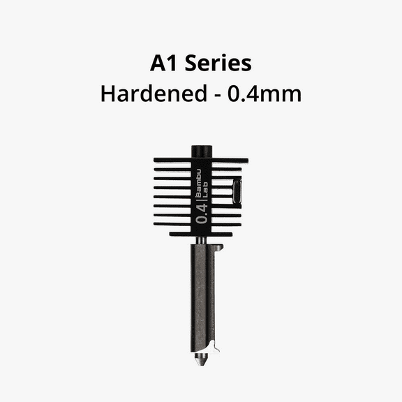 Bambu Lab 3D Printer Spare Parts Hotend with hardened steel nozzle-0.4 mm (FAH019)