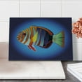 thumbnail image 2 of Marine Cutting Board, Tropical Exotic Ocean Sea Fish with Colorful Fins and Underwater Nautical Image, Decorative Tempered Glass Cutting and Serving Board, Small Size, Multicolor, by Ambesonne, 2 of 5