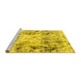 thumbnail image 2 of Ahgly Company Machine Washable Indoor Square Abstract Yellow Modern Area Rugs, 4' Square, 2 of 4