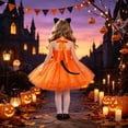 thumbnail image 3 of Faraee Tutu Dress for Girls Sparkly Sequin Tulle Princess Birthday Party Halloween Outfit Toddler Black Cat Costume, 3 of 7