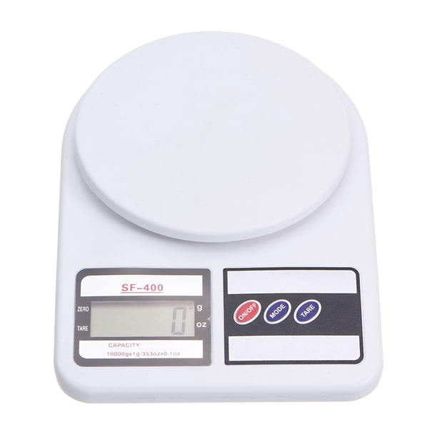 Uxcell Báscula digital de precisión de 22.0 lbs/0.04 oz de cocina para hornear, color blanco
