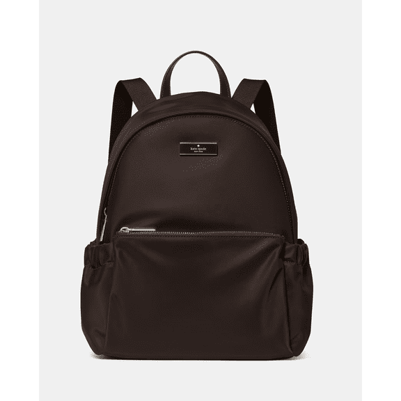 Kate Spade New York Carter Recycled Nylon Dome Backpack for Women (Hot Fudge)