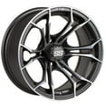 thumbnail image 2 of GTW Spyder 14" Golf Cart Wheels Gray 205x30 Fusion ST Tires Yamaha, 2 of 4