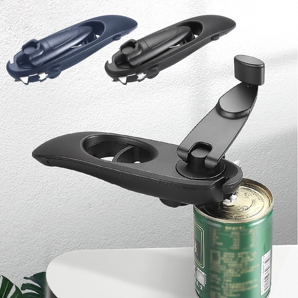 Fiudx Abrelatas Multifuncional de Acero Inoxidable, Herramienta 8 En 1, Fácil de Usar para Latas, Botellas y Vino, Ideal para Exteriores, Fiestas y Viajes, Compacto y Ligero.