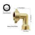 thumbnail image 2 of 45 Degree Garden Hose Elbow, Eliminates Stress and Strain On RV Water Intake Hose Fittings, 3/4" GHT and Solid Brass, 2 of 6