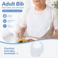 thumbnail image 4 of White Adult Neck Bib, Spill Proof Bib for Messy Eating, Absorbent Cotton Drool Bib, Machine Washable Terry Cloth Bib, 30X18 in Extra Large Size, Soft and Durable, Effectively, 4 of 7