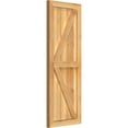 thumbnail image 3 of 16 1/8"W X 43"H Timbercraft Three 5 3/8" Boards Framed Board-N-Batten Shutters W/Z-Bar, Rough Sawn Western Red Cedar (Per Pair), 3 of 13
