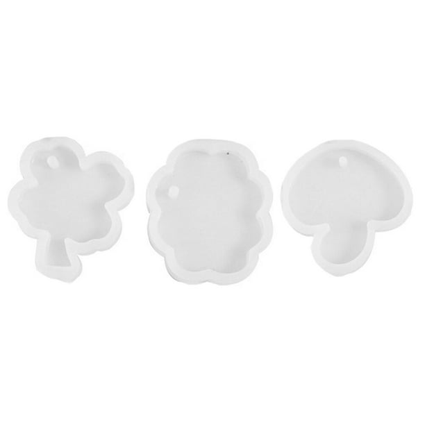 Molde colgante de silicona de 3 piezas, molde de resina epoxi de cristal DIY