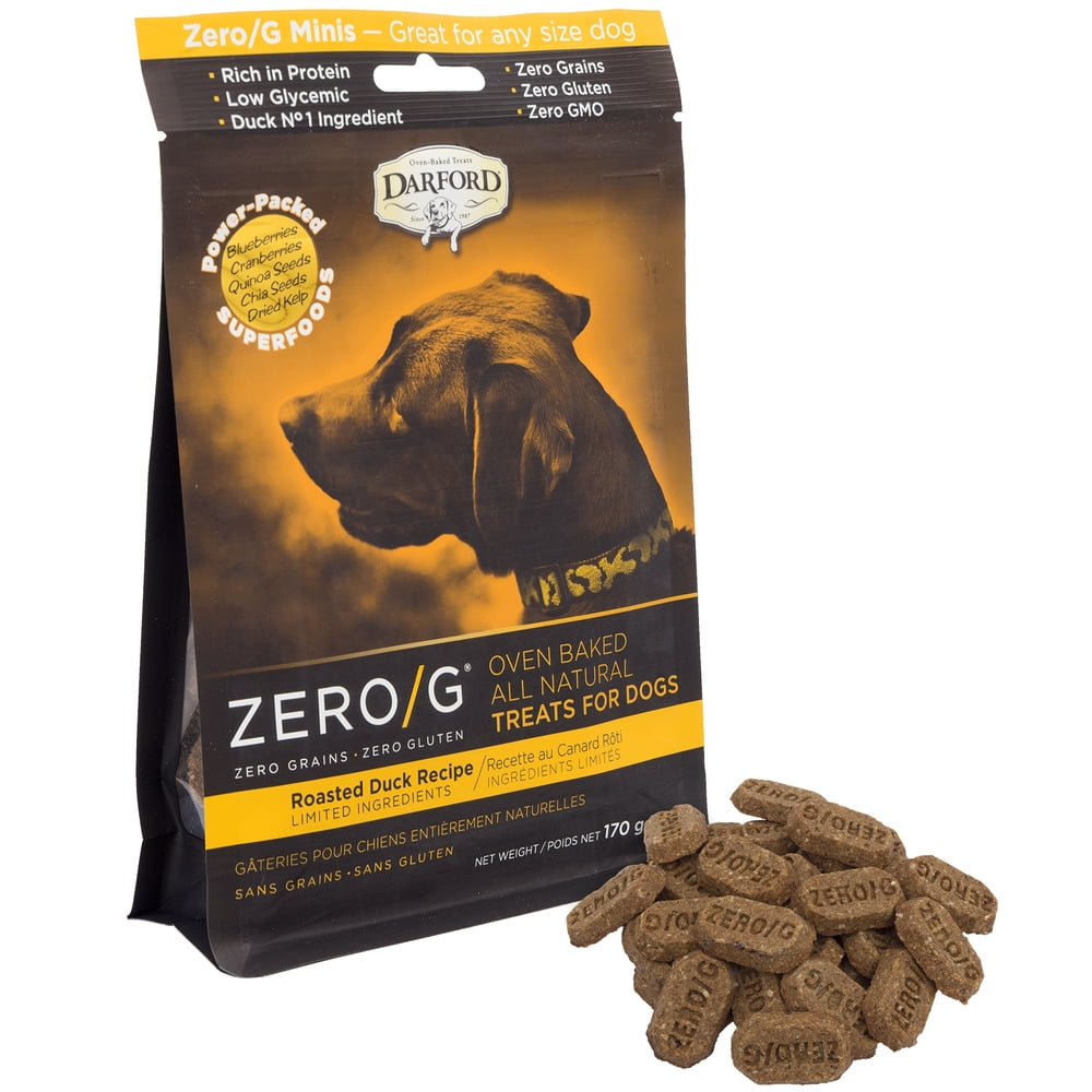 Darford ZERO/G MINI Roasted Duck dog treats, 6 oz.