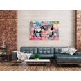 thumbnail image 2 of Tiptophomedecor Stretched Canvas Street Art - Banksy: Washing Zebra Stripes 3 Piece - Stretched & Framed Ready To Hang Art, 2 of 3