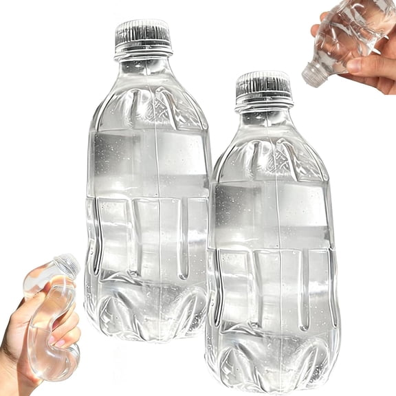 Water Bottle Squishies – 2PCS Transparent Sensory Malt Sugar Squeeze Fidget Toys for Stress & Anxiety Relief(RL)