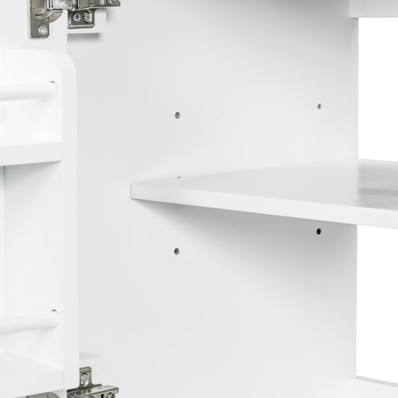 30" Bathroom Vanity Unit, Elegant Design With Adjustable Shelf White Shelf, Board And Cabinet