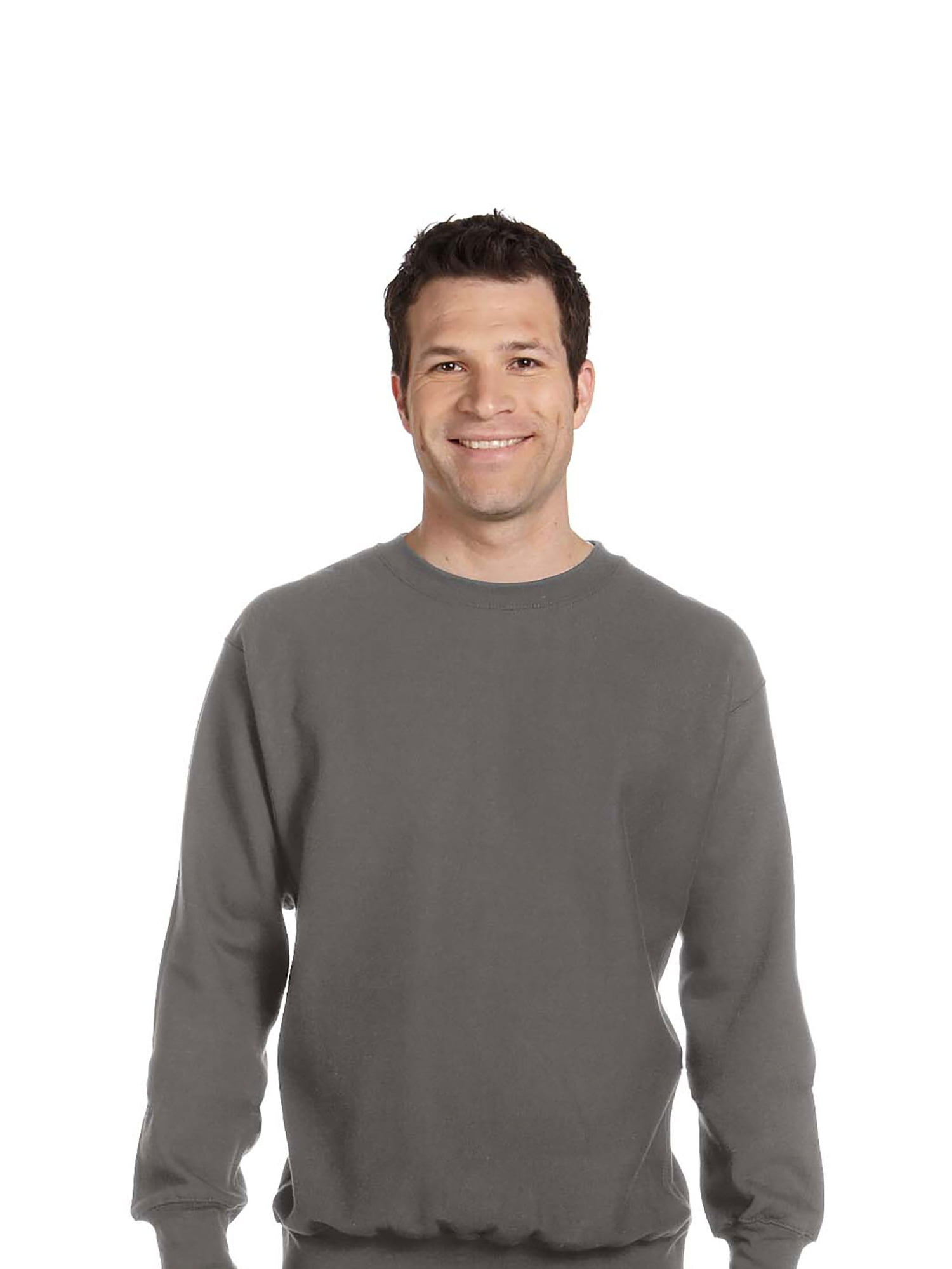 Weatherproof 7788 Mens Cross Weave Crewneck Blend Sweatshirt