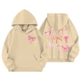 thumbnail image 4 of CAIXIA Toddler Girl Hoodie Breathable Hooded Sweatshirts Long Sleeve Sun Shirts Girl Clothes Graphic Lover Back To School Outfit Kids Clothes Tops with Pocket, 4 of 4