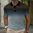 thumbnail image 2 of toraway Ensemble 2 Pcs pour Hommes Coupe Ajustée Mode Costume Imprimé Dégradé Rayé L, 2 of 4