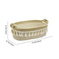 thumbnail image 3 of Macrame Storage Basket Woven Rope Organizer Decorative Boho Style for Desks Tables Counters, Multicolor, 3 of 9
