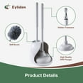 thumbnail image 3 of Eyliden Toilet Brush and Plunger Set for Adult Toilet Cleaning, Gray, 3 of 5