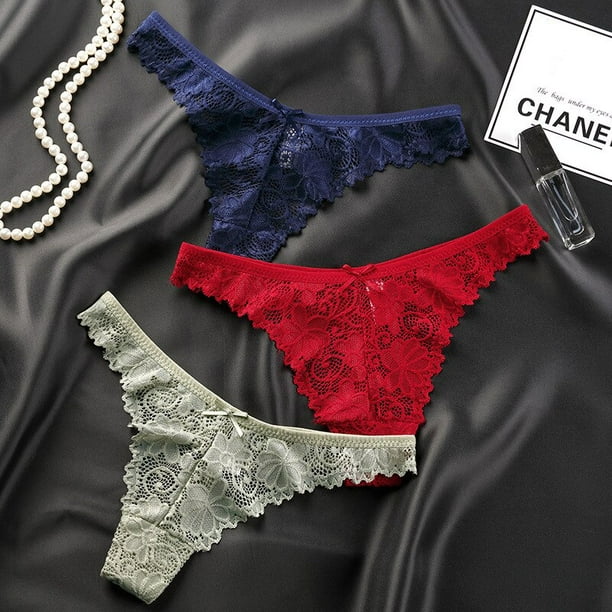 TrowBridge tangas sexys para mujer ropa interior de encaje dulce lenceria hueca calientes Bragas Tanga acogedor para ninas Bodega Aurrera en linea