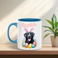 thumbnail image 2 of Happy Easter Labrador Retriever with Bunny Ear Headband and Flowers 11oz Accent Two-tone Mug Lab Dog Lover Gifts Coffee Tea Cup - 13001, 2 of 5