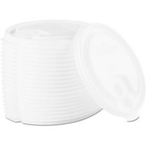 Dart® Lift Back & Lock Tab Cup Lids for Foam Cups, 10-24 Oz. Cups White, 2000/Carton