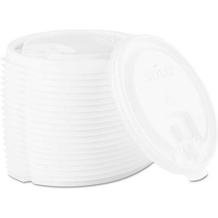 Dart® Lift Back & Lock Tab Cup Lids for Foam Cups, 10-24 Oz. Cups White, 2000/Carton