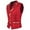 Red, variant on Vests for Mens British Style Double Gold Edge Trim formal Suit Vest for Wedding and Business Events Size:XL