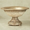 thumbnail image 2 of Cambria Ivory Beige Marbled Traditional Centerpiece Pedestal Bowl Table Decoration Centerpiece Bowl Only, 2 of 5