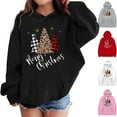 thumbnail image 4 of Telankuip Cozy Girls Christmas Hoodies Festive Holiday Long Sleeve Hooded Sweatshirts with Unique Xmas Tree Prints Kid's Loose Comfort Merry Xmas Pullovers with Pocket Grey 4-5 Years, 4 of 4