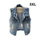 thumbnail image 3 of Sonducket Chaleco vaquero de fiesta para hombre y mujer, para acampar, viajar, senderismo, adultos, chaqueta sin mangas con botones, ropa, regalo Camisetas sin mangas Azul 5XL, 3 of 6