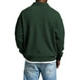 thumbnail image 3 of Men's Quarter Zip Pullover Sweatshirt Solid Waffle Long Sleeve Casual Business Knit Sweater, 3 of 3