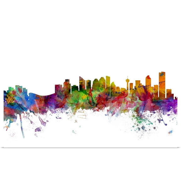 Great BIG Canvas | Rolled Michael Tompsett Poster Print entitled Calgary Canada Skyline
