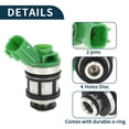thumbnail image 3 of Unique Bargains Fuel Injector for Nissan Frontier XE 2.4 98-04 Flow Match Fuel Nozzle Green 1 Pc, 3 of 7