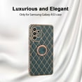 thumbnail image 3 of for Samsung Galaxy A53 5G Case with 360 Ring Kickstand A53 5G Case Luxury Plating Gold Bumper Shockproof Protective Phone Cover for Women Girls-Grey, 3 of 12