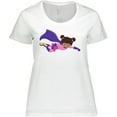 thumbnail image 3 of Inktastic African American Girl, Cape, Superhero Girl Women's Plus Size T-Shirt, 3 of 5