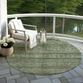 thumbnail image 6 of Addison Rugs Chantille Indoor/Outdoor Transitional Stripes Olive Washable Round Rug, 8' x 8', 6 of 6
