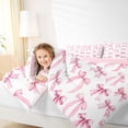 thumbnail image 4 of Erosebridal Cute Pink Bow Kids 7-Piece Twin Bedding Sets,Kawaii Coquette Bowtie Bedding Comforter Set For Bowknot Lover,Pink Reversible, 4 of 7