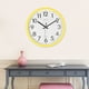 thumbnail image 2 of Reloj de pared minimalista de 10 pulgadas para colgar en la pared, silencioso y creativo, para decoración, sin pilas (amarillo), 2 of 5