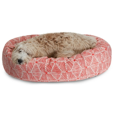 UPC: 0788995540687 | Majestic Pet Charlie Sherpa Bagel Dog Bed Machine Washable Salmon Small 24  x 19  x 7